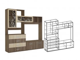 Центральная секция Альтернатива в Мохсоголлохе - mohsogolloh.mebel-nsk.ru | фото