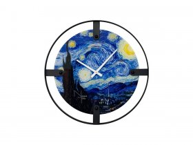 Часы интерьерные NT155 VAN GOGH STARRY NIGHT в Мохсоголлохе - mohsogolloh.mebel-nsk.ru | фото