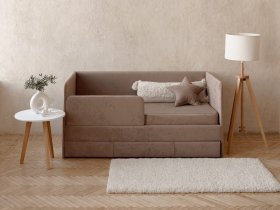 Диван-кровать Happy (капучино) в Мохсоголлохе - mohsogolloh.mebel-nsk.ru | фото