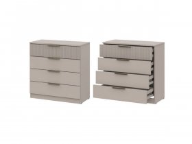 Комод 4 ящика (ЛДСП/МДФ) Эккервуд (меланж) в Мохсоголлохе - mohsogolloh.mebel-nsk.ru | фото