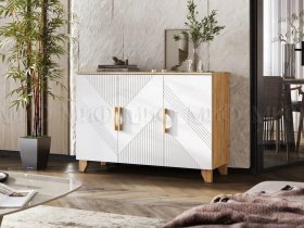 Комод Ирис (дуб крафт/браш вайт) в Мохсоголлохе - mohsogolloh.mebel-nsk.ru | фото