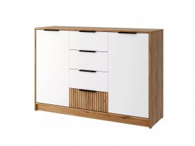 Комод КМ-002 Ивис (дуб крафт золотой/белый) в Мохсоголлохе - mohsogolloh.mebel-nsk.ru | фото