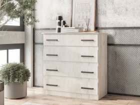 Комод Стандарт-6 NEW (дуб крафт белый) в Мохсоголлохе - mohsogolloh.mebel-nsk.ru | фото