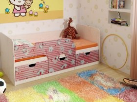 Кровать детская с ящиками 1,86 Минима Hello Kitty в Мохсоголлохе - mohsogolloh.mebel-nsk.ru | фото