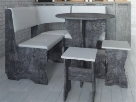 Кухонный уголок Лотос  (цемент темный к/з White) в Мохсоголлохе - mohsogolloh.mebel-nsk.ru | фото