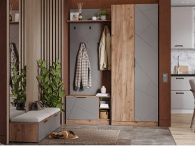 Модульная прихожая Орегон в Мохсоголлохе - mohsogolloh.mebel-nsk.ru | фото