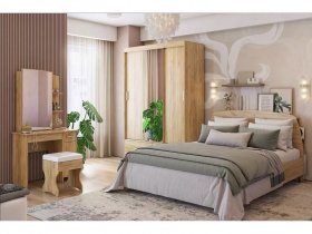 Модульная спальня Виктория-1 (дуб крафт золотой) в Мохсоголлохе - mohsogolloh.mebel-nsk.ru | фото