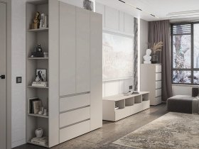Модульная стенка Люмо (кашемир) в Мохсоголлохе - mohsogolloh.mebel-nsk.ru | фото