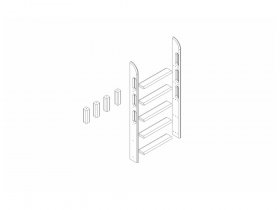 Пакет №10 Прямая лестница и опоры для двухъярусной кровати Соня в Мохсоголлохе - mohsogolloh.mebel-nsk.ru | фото