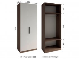 Шкаф 900 Роза (орех франклин карамельный/бежевый скин) в Мохсоголлохе - mohsogolloh.mebel-nsk.ru | фото