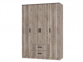 Шкаф четырехстворчатый Титан (дуб смоки) в Мохсоголлохе - mohsogolloh.mebel-nsk.ru | фото