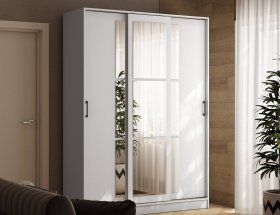 Шкаф-купе 1,6м «Стиль-2» (белый) в Мохсоголлохе - mohsogolloh.mebel-nsk.ru | фото