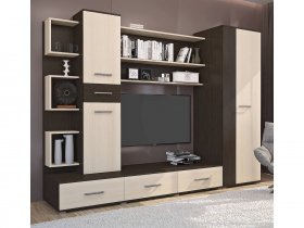 Стенка Верона (дуб венге/дуб молочный) в Мохсоголлохе - mohsogolloh.mebel-nsk.ru | фото