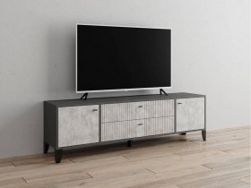 Тумба под ТВ Парус-10 (графит/мальта) в Мохсоголлохе - mohsogolloh.mebel-nsk.ru | фото