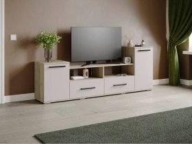 Тумба под ТВ Парус-2 (дуб крафт серый/кашемир) в Мохсоголлохе - mohsogolloh.mebel-nsk.ru | фото
